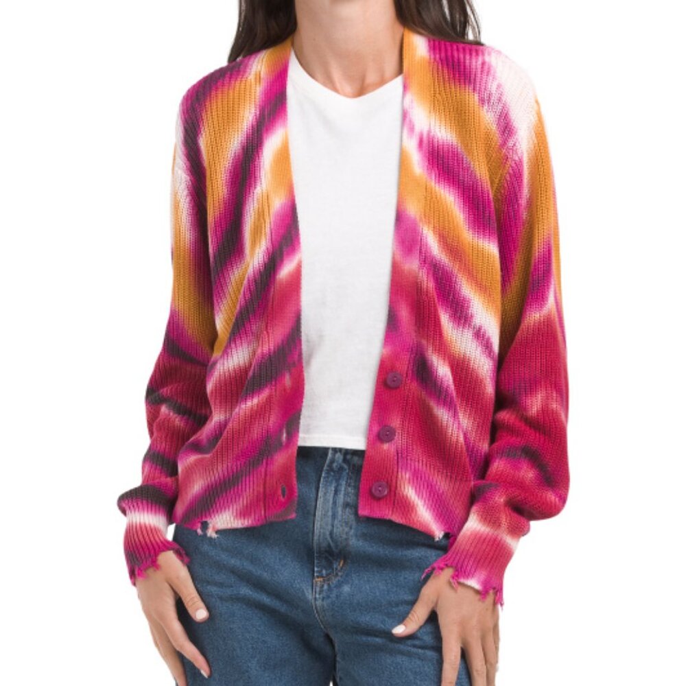 Young Fabulous & Broke Clark Tie Dye Cropped Cardigan